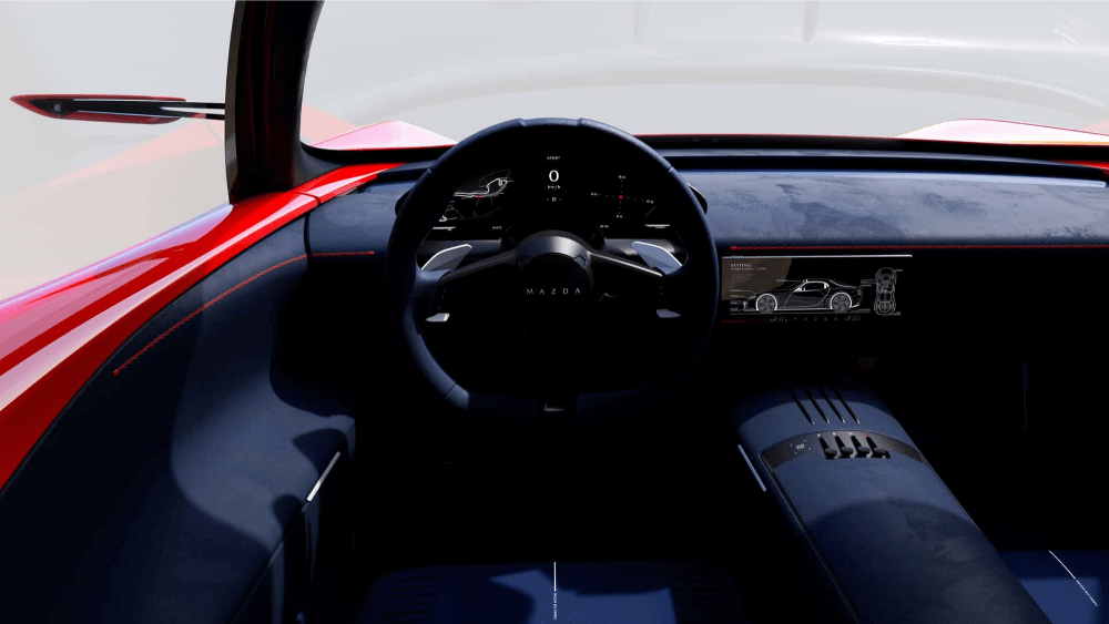 Mazda iconic sp concept interior steering wheel