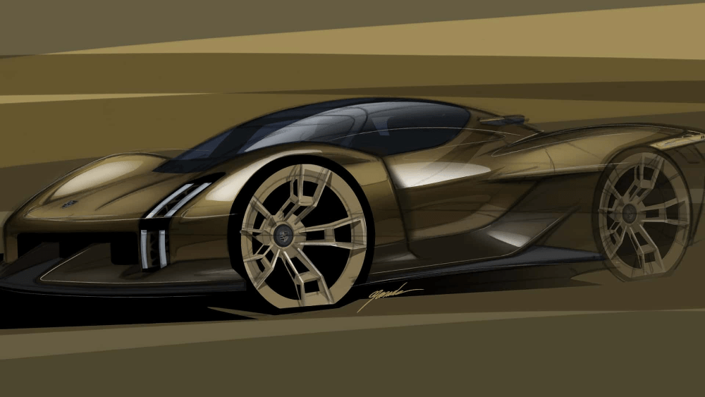 Porsche mission x exterior sketch13