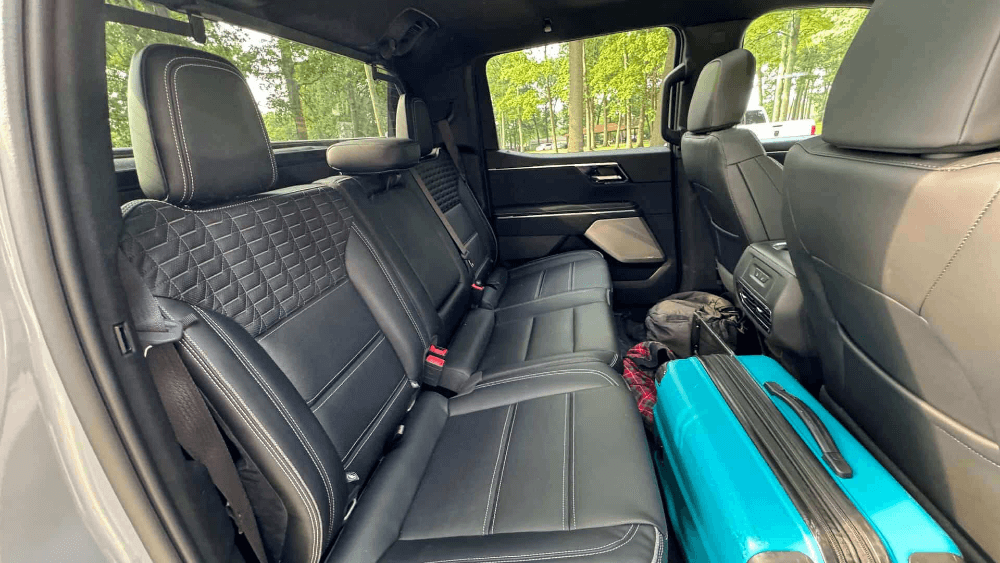 gmc sierra ev's seats for relaxation